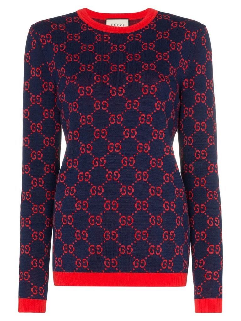 Gucci GG motif cotton sweater - Blue