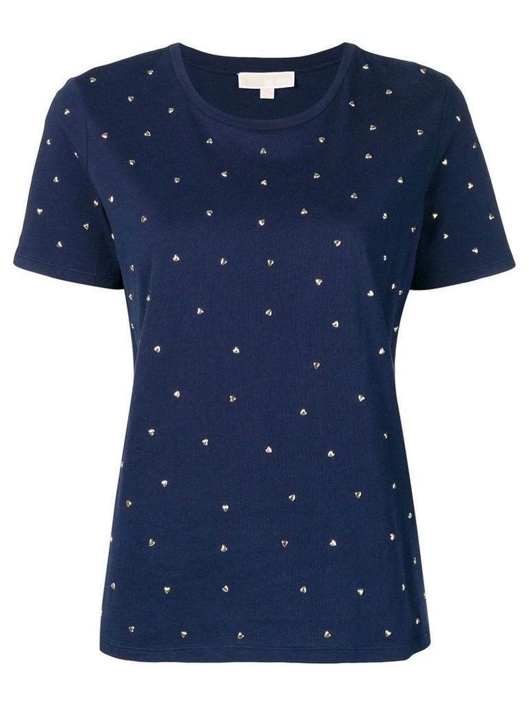 Michael Michael Kors heart stud T-shirt - Blue