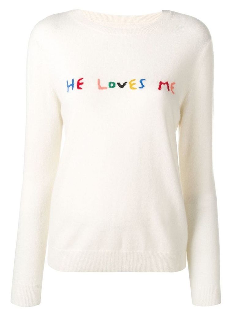 Chinti & Parker He Loves Me jumper - White
