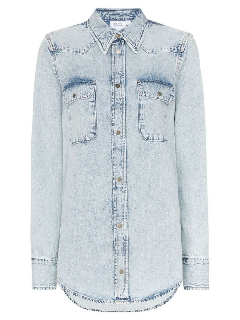 Calvin Klein Jeans Est. 1978 Western flap pocket denim shirt - Blue