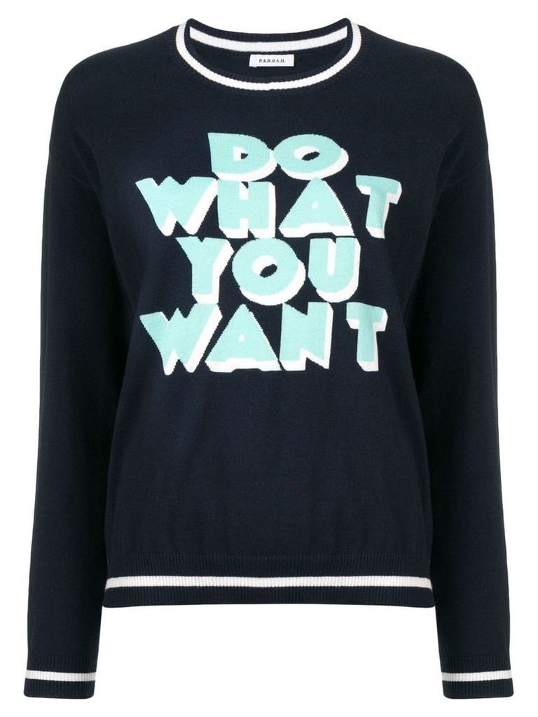 P.A.R.O.S.H. Do What You Want sweater - Blue