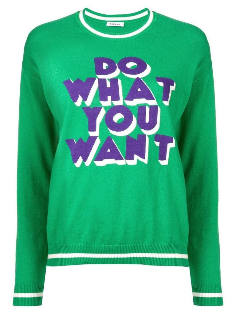 P.A.R.O.S.H. Do What You Want sweater - Green