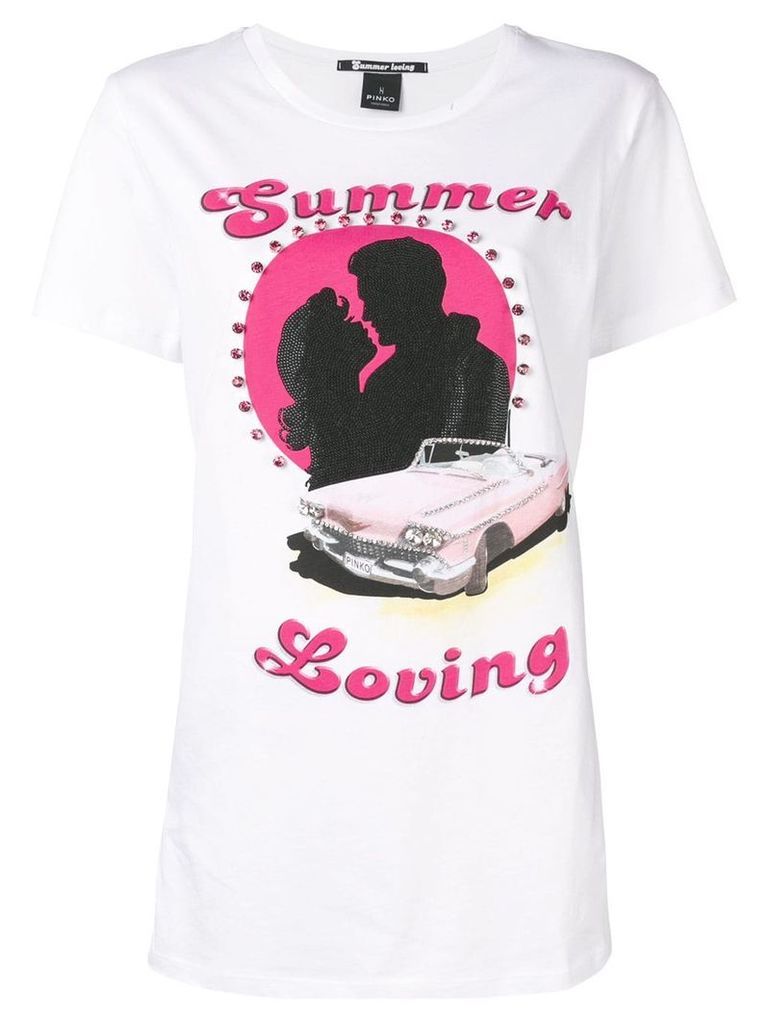 Pinko Summer Loving print T-shirt - White