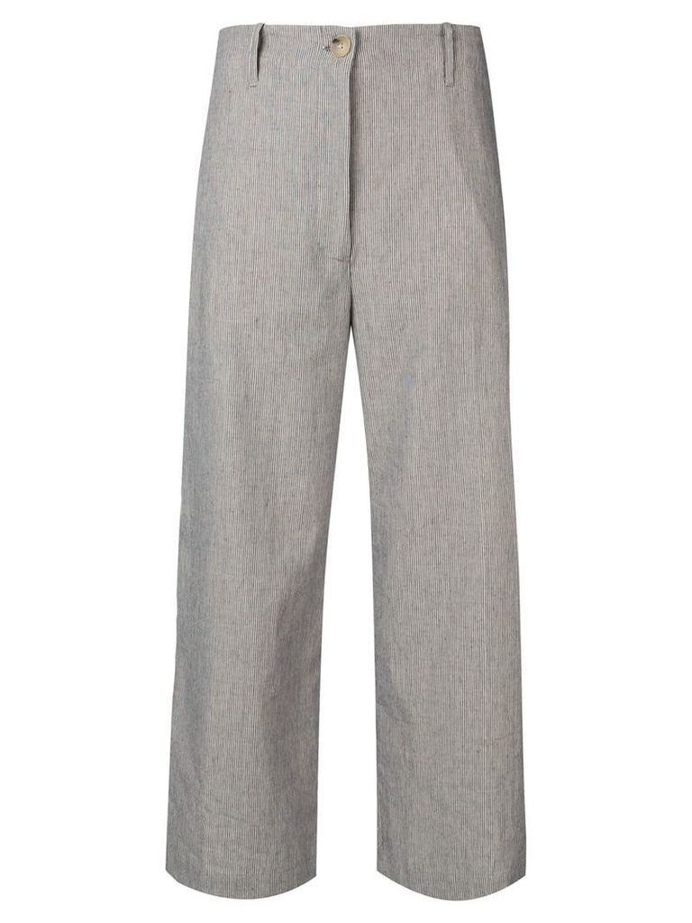 Semicouture cropped wide leg trousers - NEUTRALS