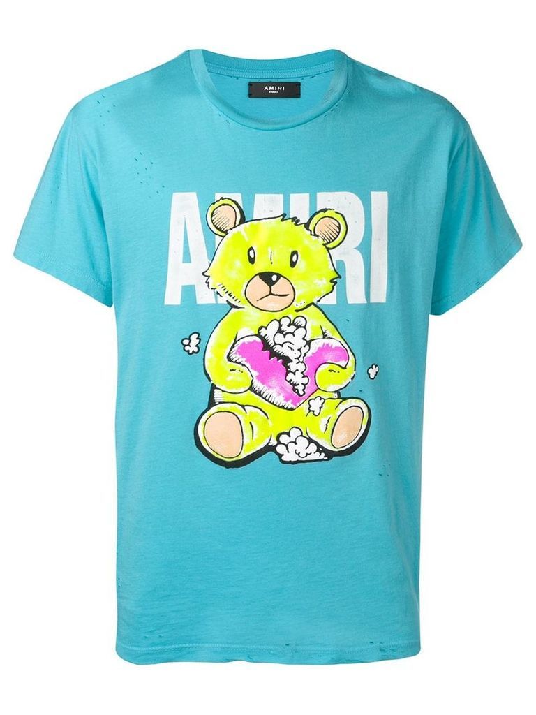 Amiri teddy bear print T-shirt - Blue