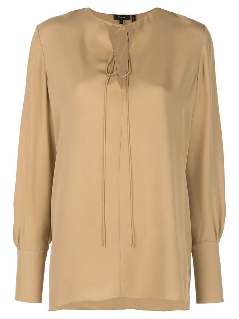 Theory tie fastening blouse - Neutrals