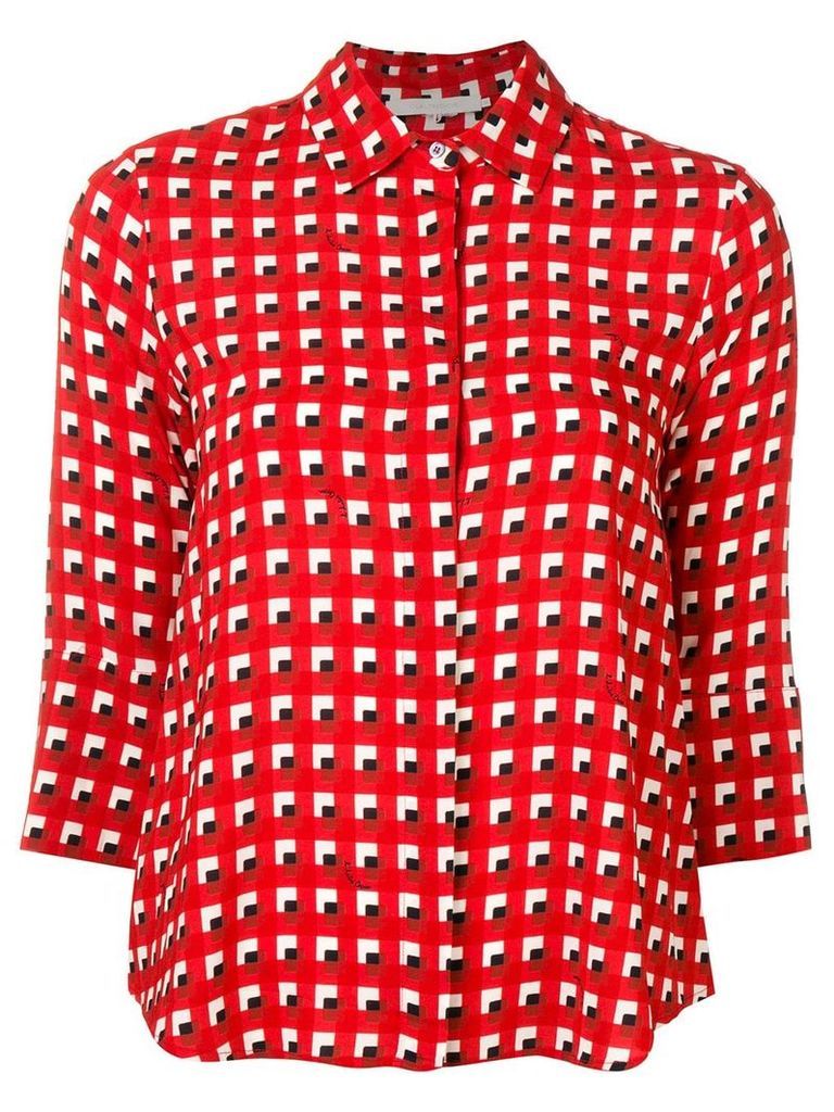 L'Autre Chose cropped sleeve blouse - Red