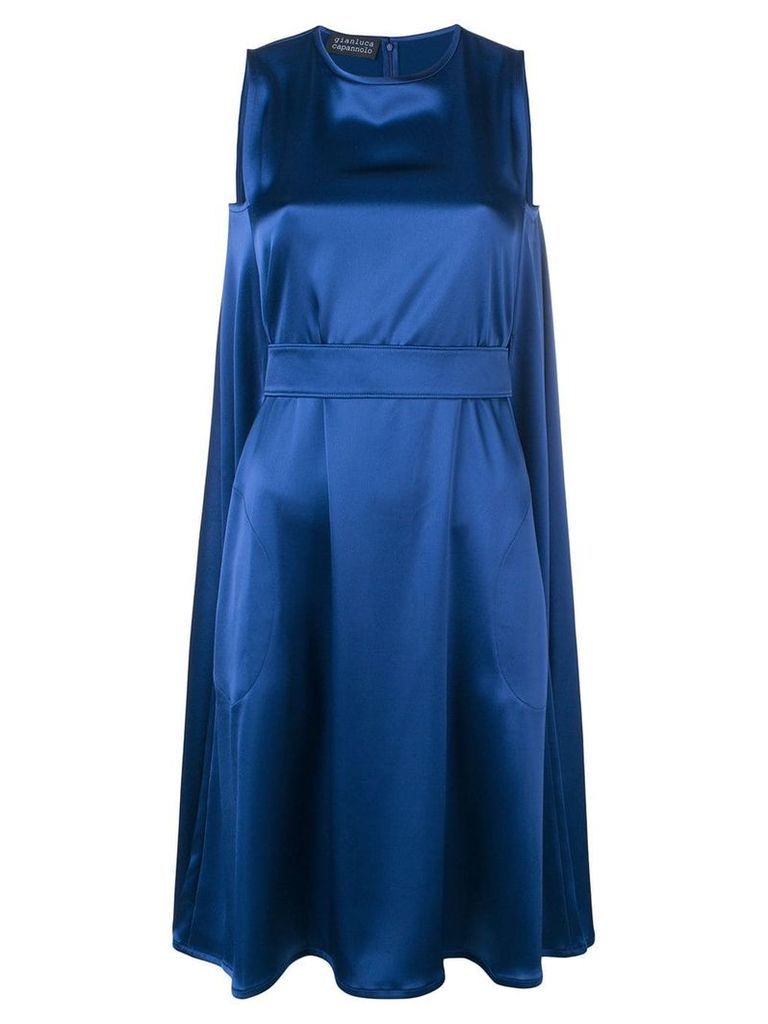 Gianluca Capannolo belted satin dress - Blue