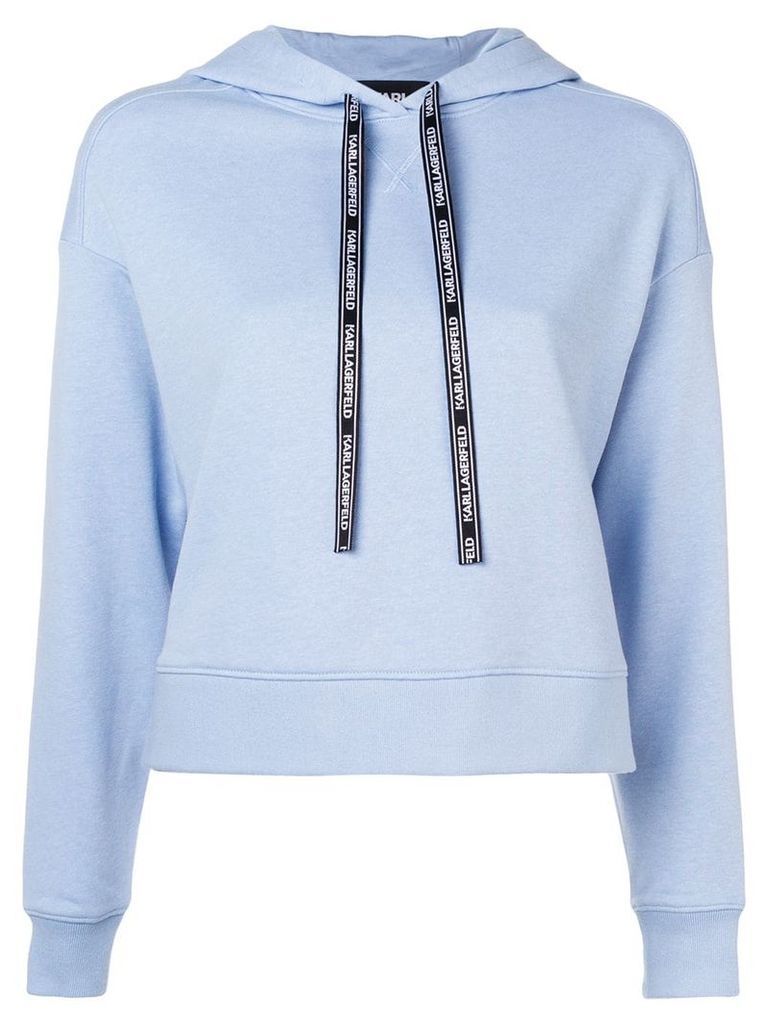 Karl Lagerfeld contrast back hoodie - Blue