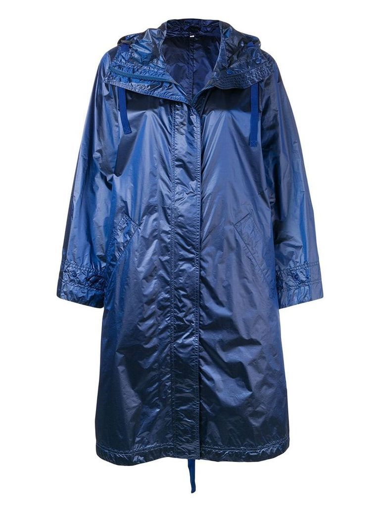 Aspesi concealed front coat - Blue