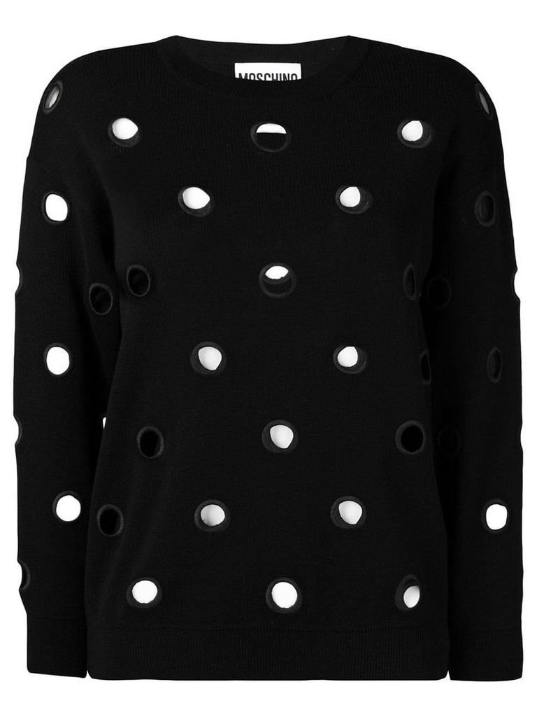 Moschino eyelet detail sweater - Black
