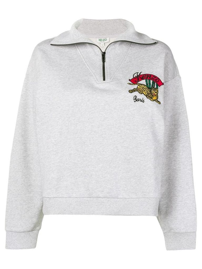 Kenzo Flying Tiger embroidered sweatshirt - Grey