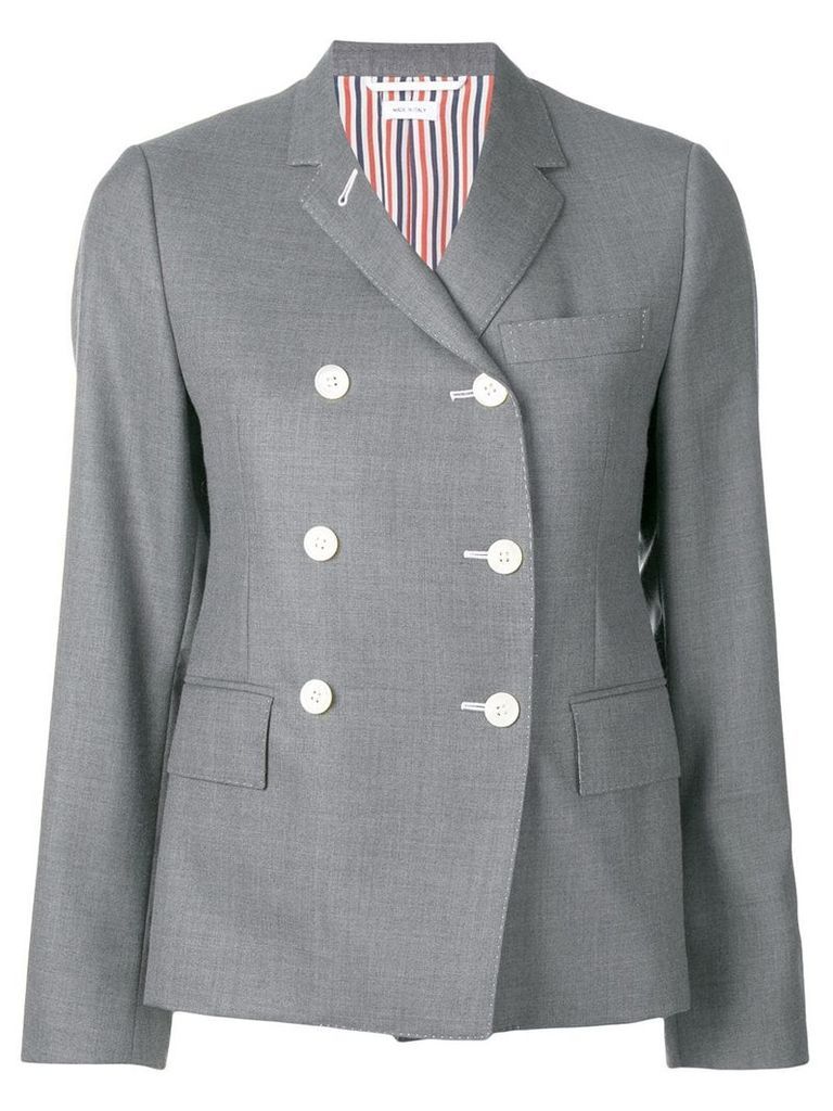 Thom Browne Narrow Shoulder Wool Sport Coat - Grey