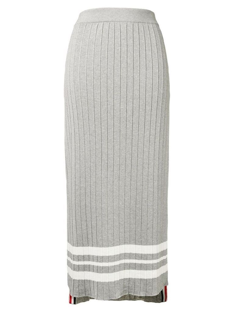 Thom Browne Trompe L'oeil Pleat Slip Skirt - Grey