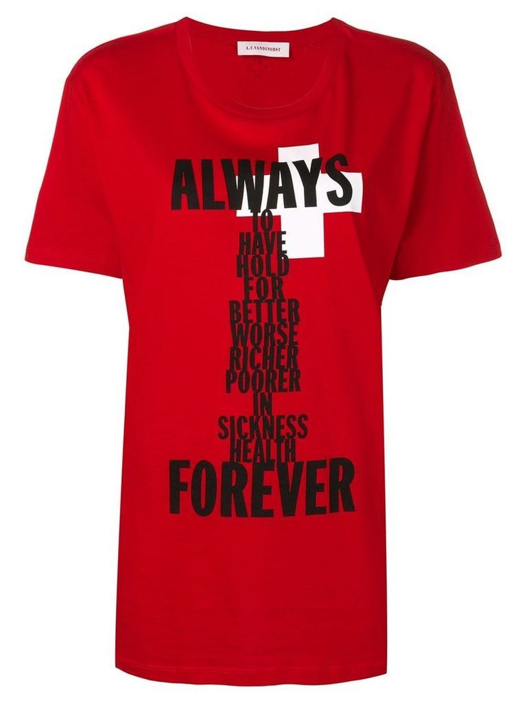 A.F.Vandevorst Always Forever T-shirt - Red