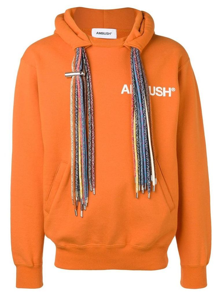 AMBUSH multi-cord hoodie - ORANGE