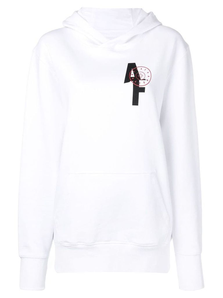 A.F.Vandevorst logo print hoodie - White