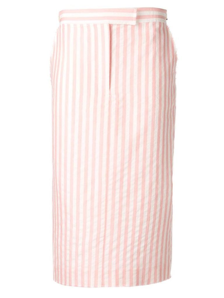 Thom Browne Wide Bar-Stripe Sack Skirt - PINK