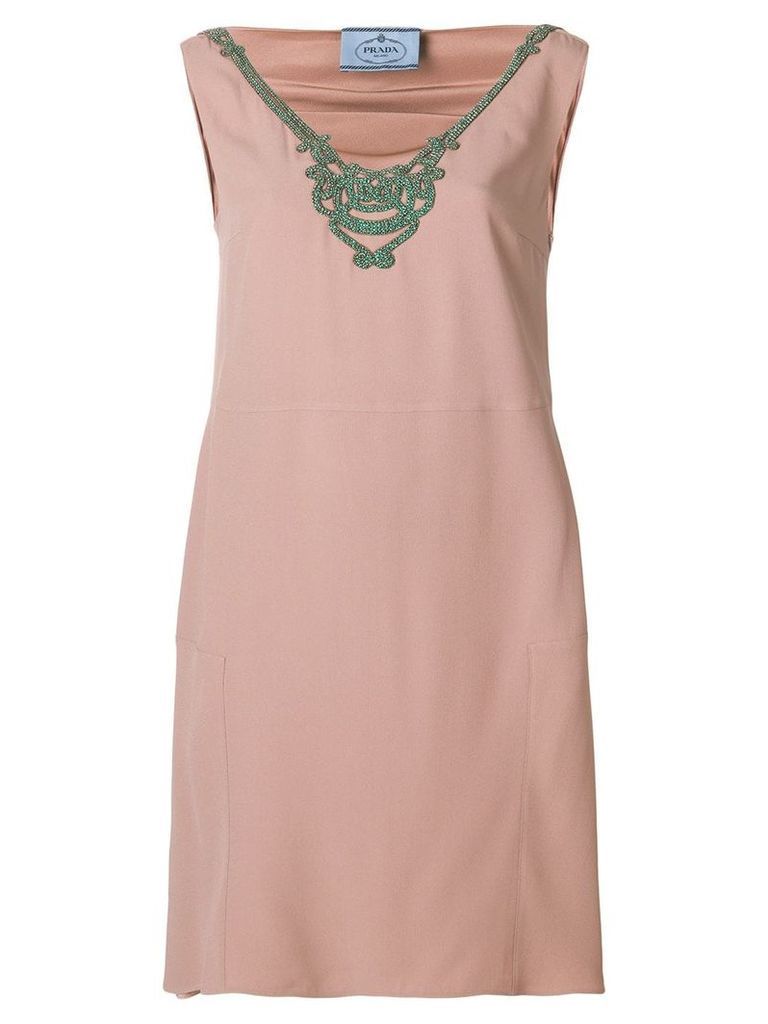 Prada embellished neck dress - PINK