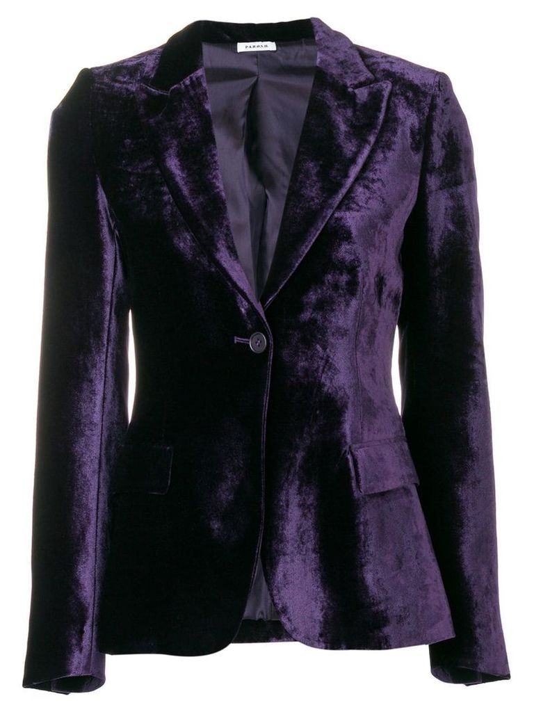 P.A.R.O.S.H. velvet fitted jacket - Purple
