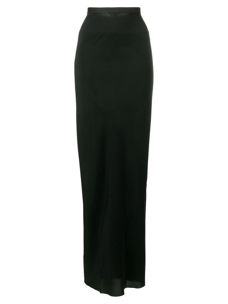 Rick Owens perfectly fitted long skirt - Black