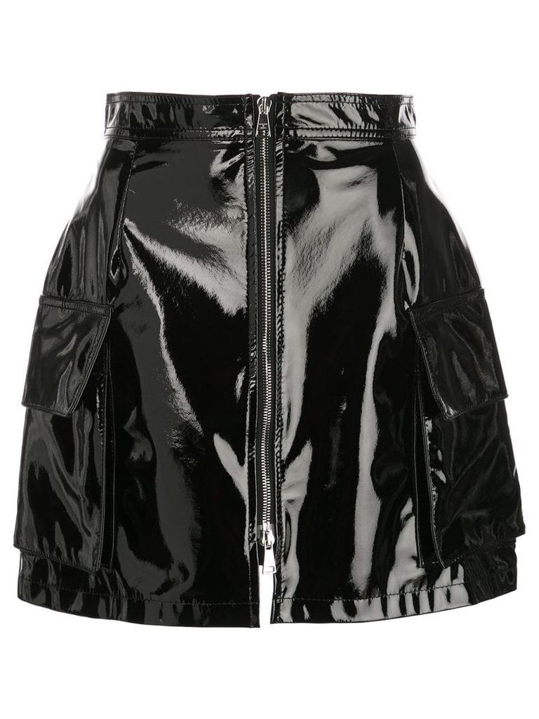 Natasha Zinko zip front mini skirt - Black