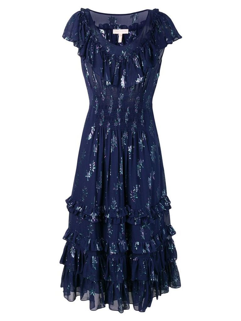 Rebecca Taylor metallic star dress - Blue