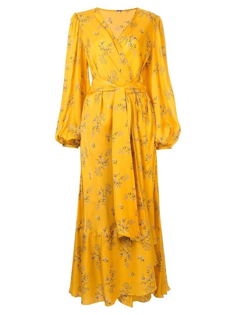 Johanna Ortiz Exotic print wrap dress - Yellow