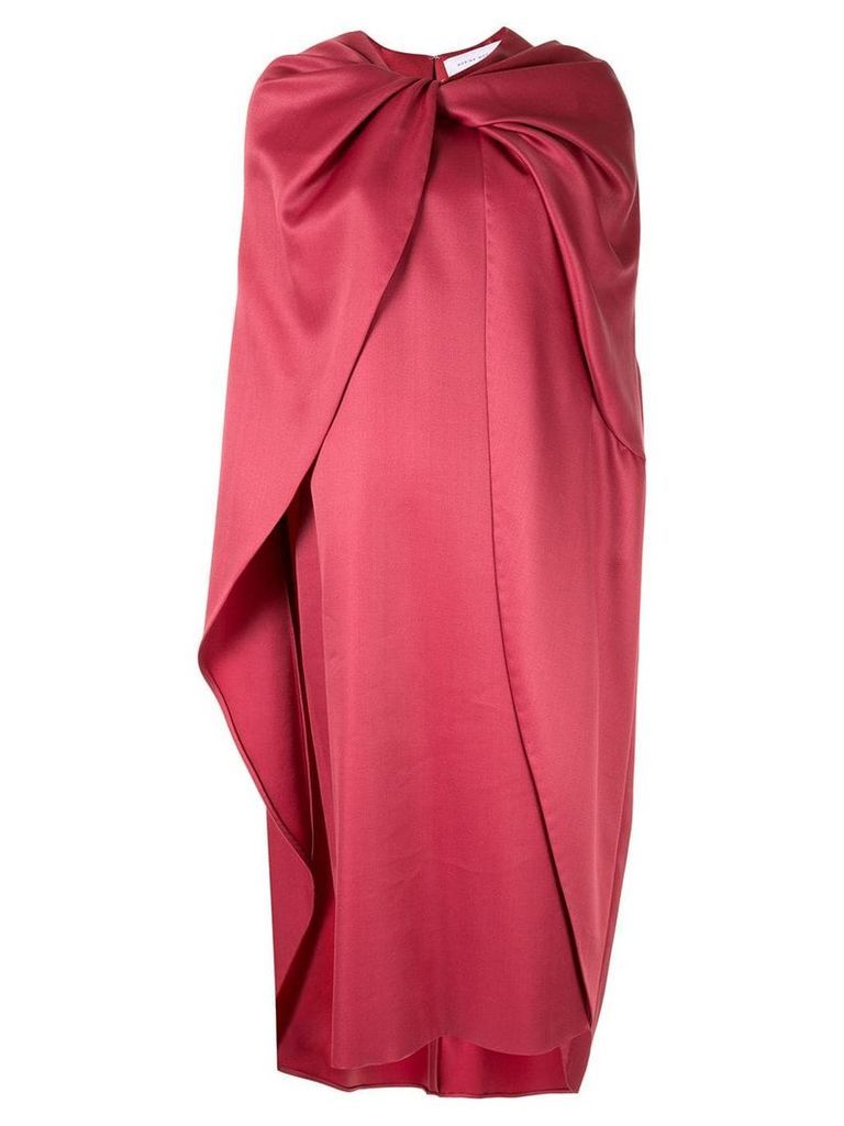 Marina Moscone panelled midi dress - Red