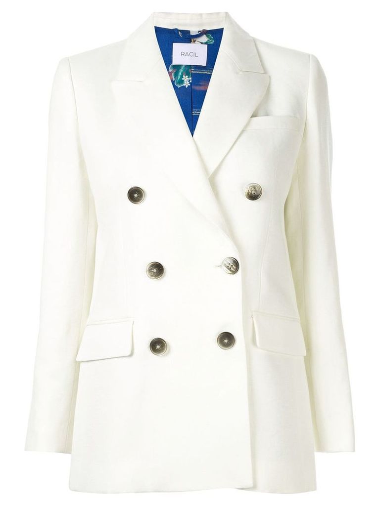 Racil classic double-breasted blazer - White