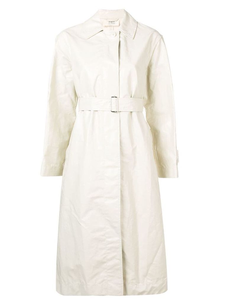 Ports 1961 mid-length trench coat - NEUTRALS
