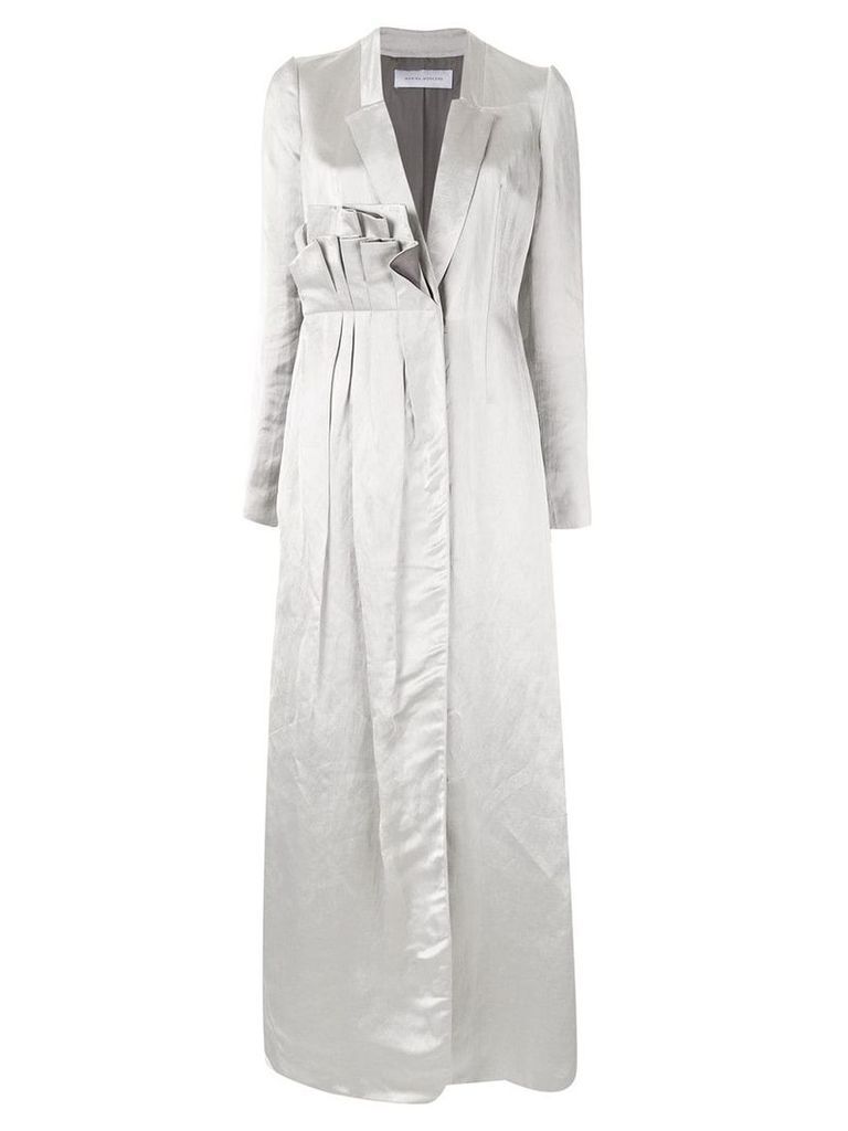 Marina Moscone ruffle detail dress - Grey
