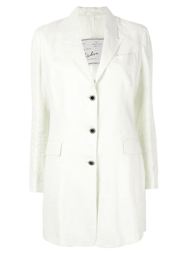 Giuliva Heritage Collection longline soft blazer - White