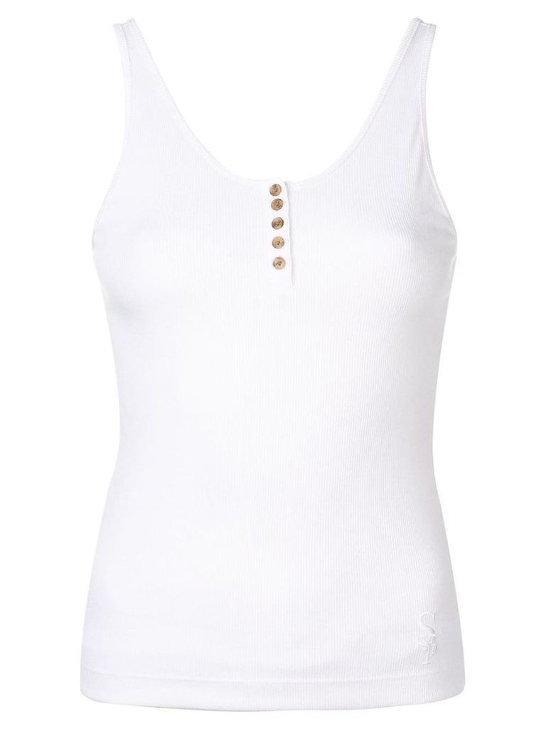 SJYP button front tank top - White