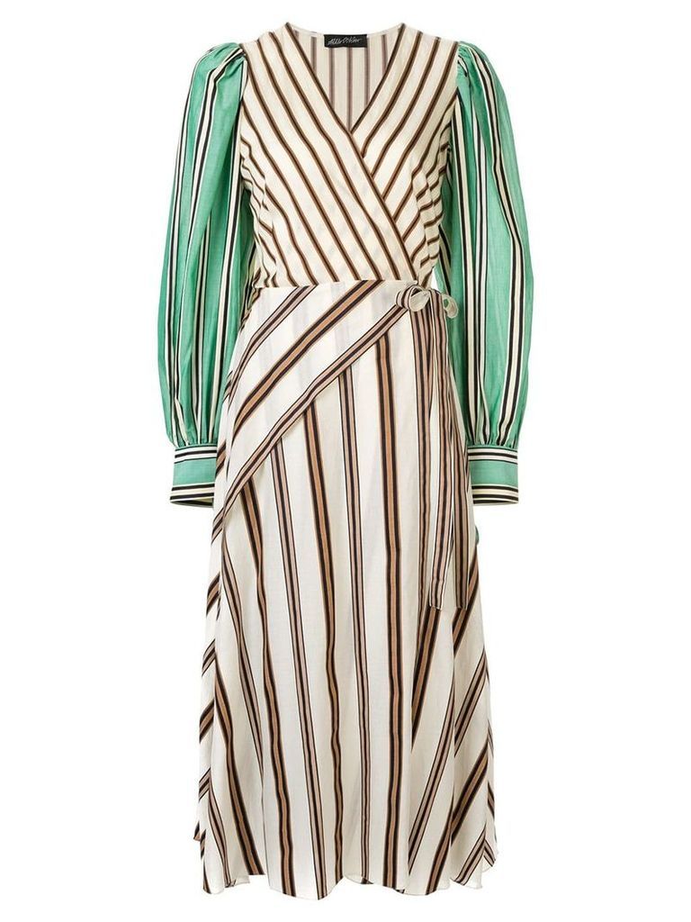 Anna October striped wrap dress - Multicolour