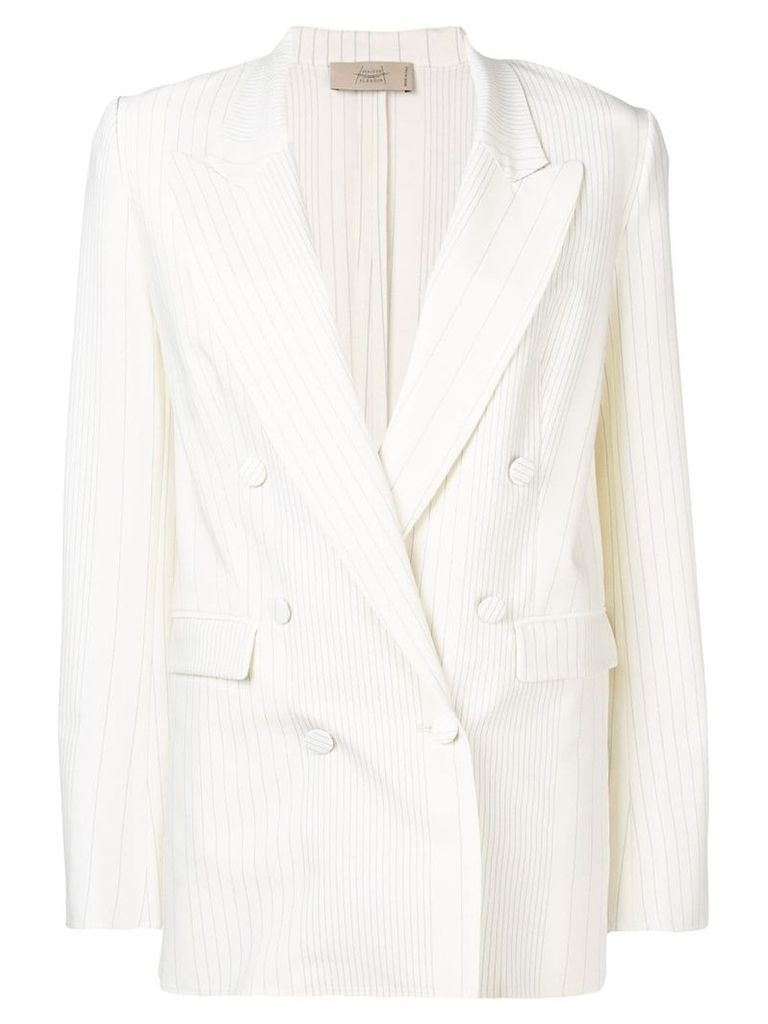 Maison Flaneur white oversized blazer