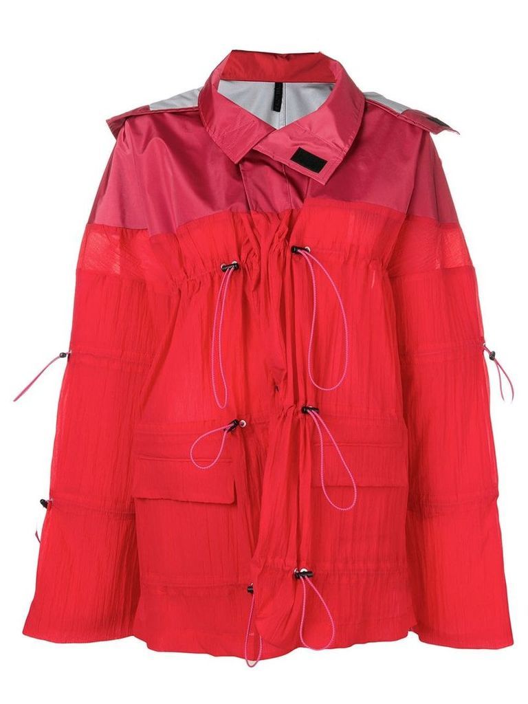Unravel Project drawstring parka coat - Red
