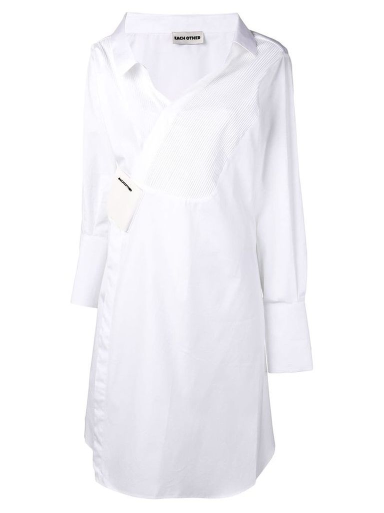 Each X Other deconstructed tailoring shirt dress - White