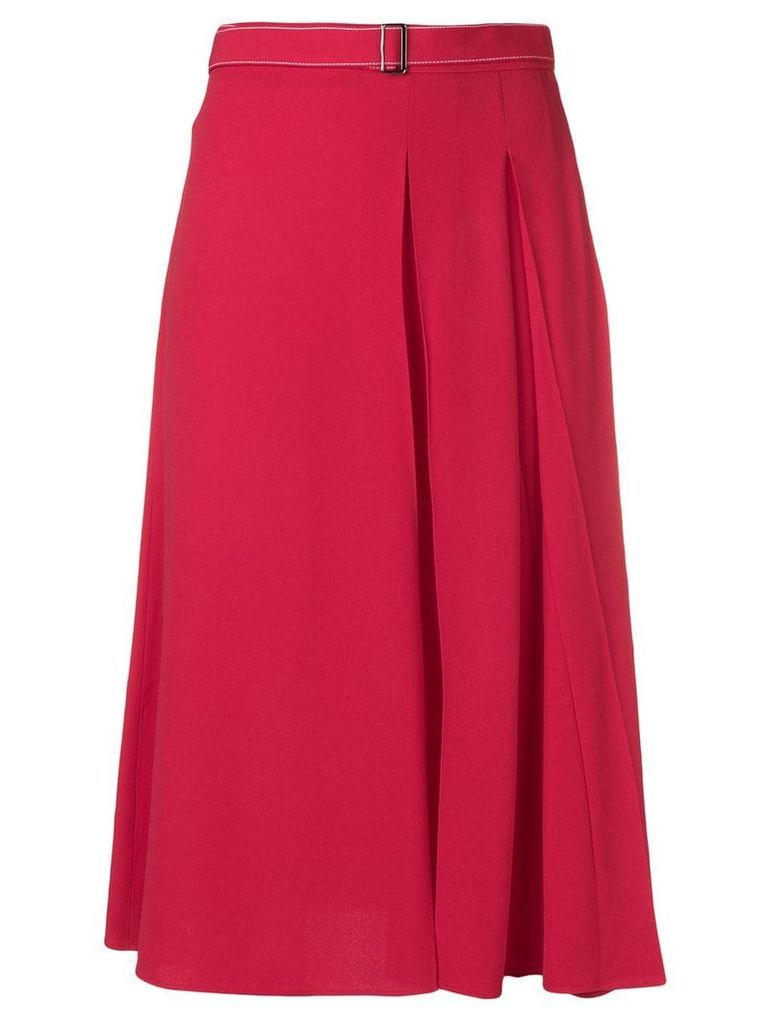 Marni pleated A-line skirt - Red