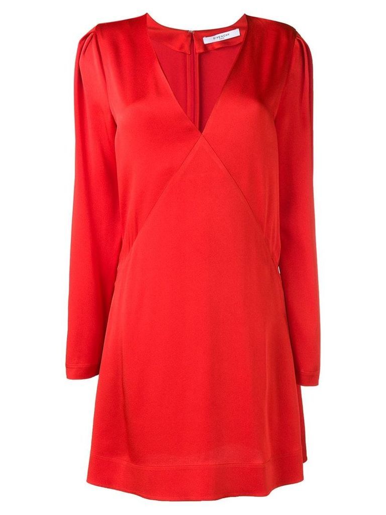 Givenchy long sleeve mini dress - Red