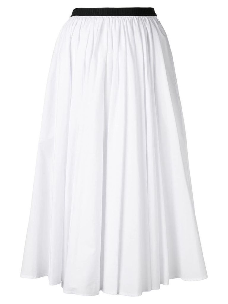 Antonio Marras contrast waistband midi skirt - White