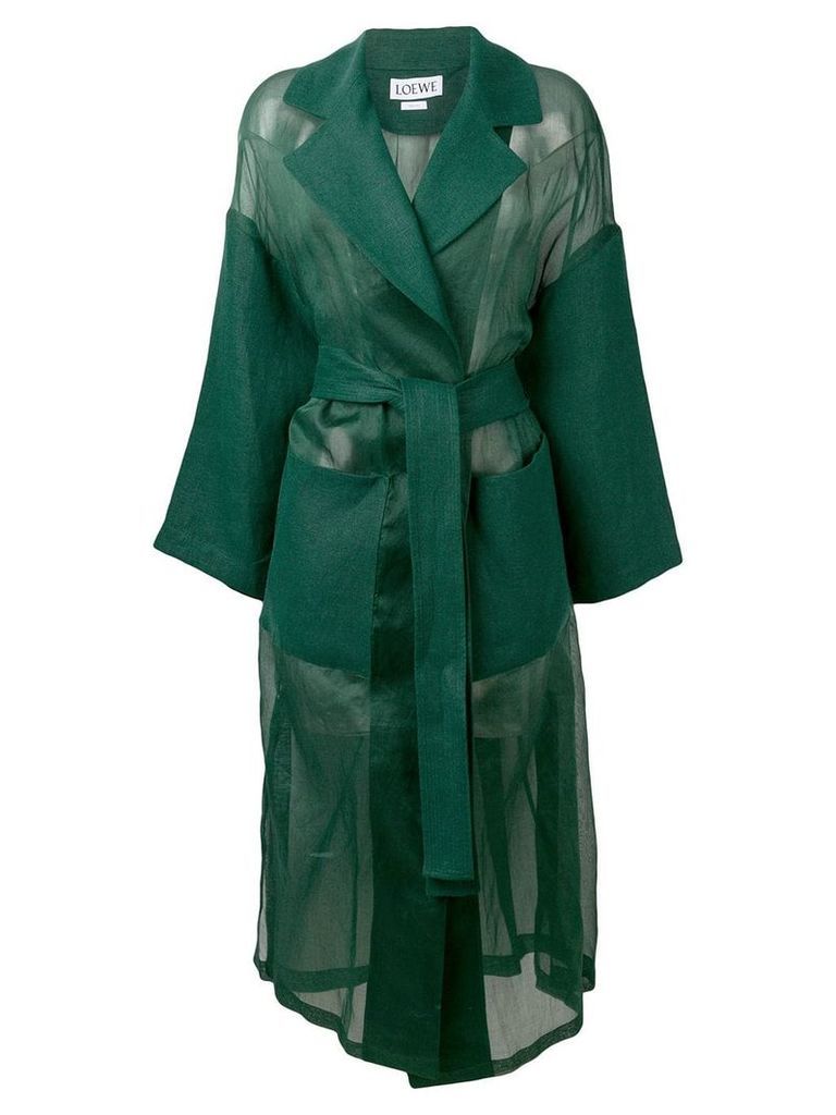 Loewe oversized belted coat - Green