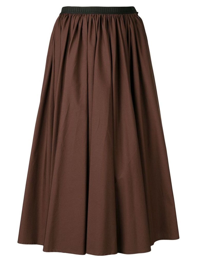 Antonio Marras contrast waistband midi skirt - Brown