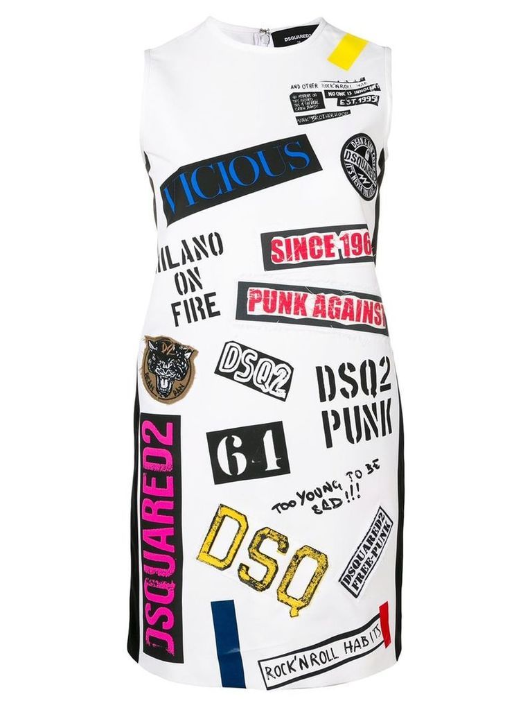 Dsquared2 patch dress - White