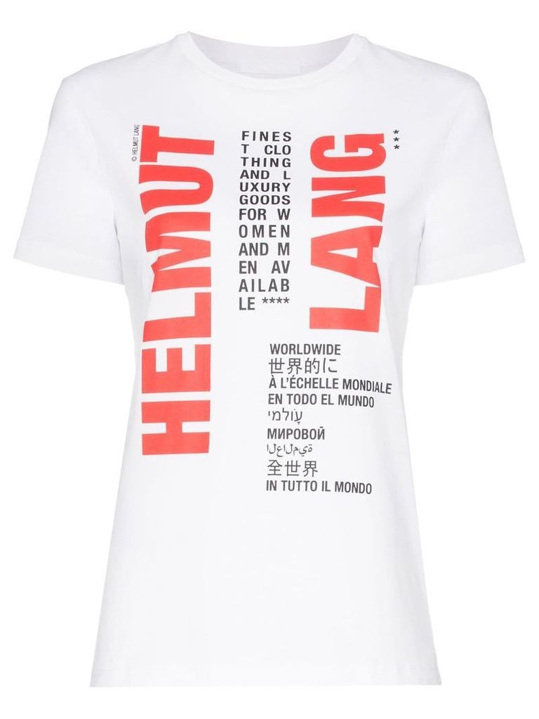 Helmut Lang logo print cotton T-shirt - White
