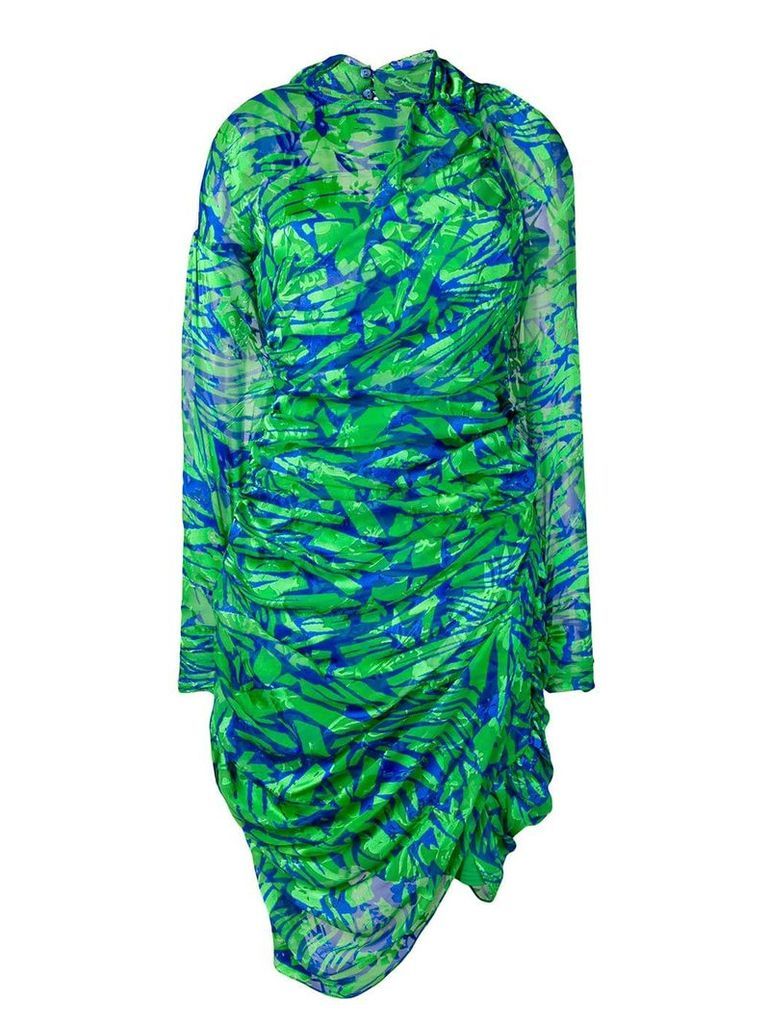 Preen By Thornton Bregazzi asymmetric draped dress - Green