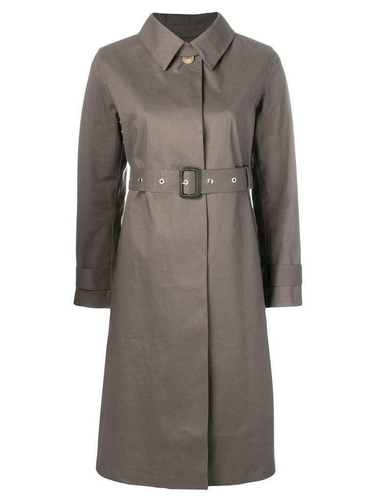 Mackintosh Taupe & Fawn Bonded Cotton Single-Breasted Trench Coat