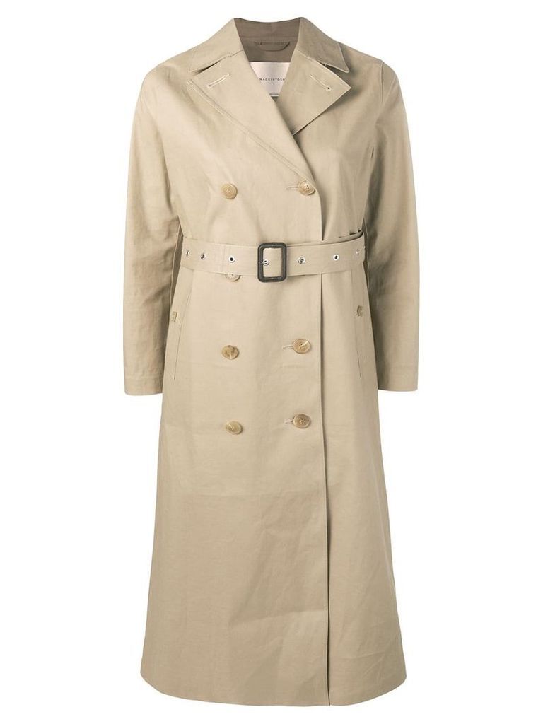 Mackintosh Fawn Bonded Cotton Long Trench Coat LR-091 - Idj09 Fawn
