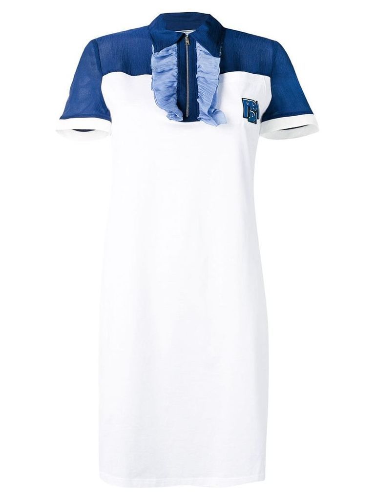 Prada panelled T-shirt dress - White