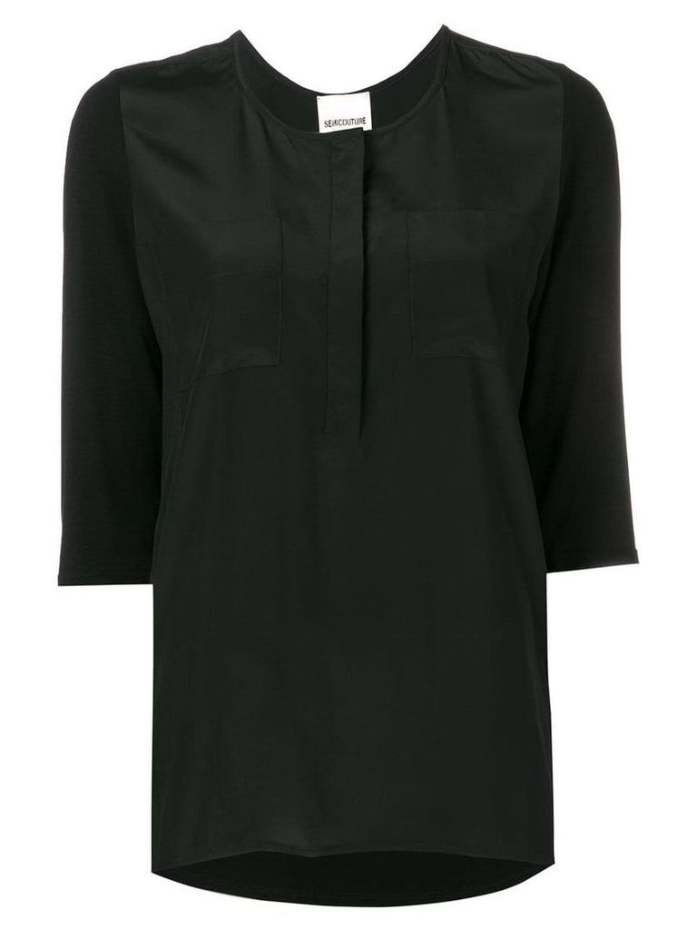 Semicouture straight-fit blouse - Black